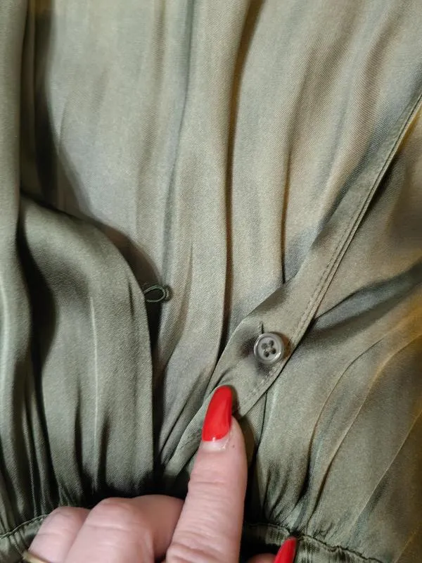 Rochie de seară Maje EU 38 | Khaki, Mini, Mânecă lungă, Satinat - Image 11