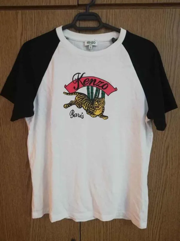 Tricou Kenzo Paris EU 38 | Alb, Normal, Mânecă scurtă, Logo, Broderie, Bumbac - Image 5
