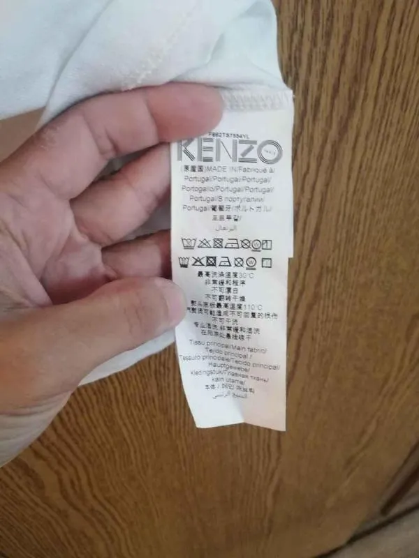 Tricou Kenzo Paris EU 38 | Alb, Normal, Mânecă scurtă, Logo, Broderie, Bumbac - Image 8