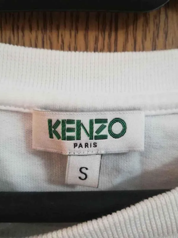 Tricou Kenzo Paris EU 38 | Alb, Normal, Mânecă scurtă, Logo, Broderie, Bumbac - Image 7