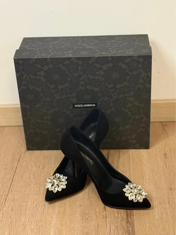 Pantofi cu toc înalt Dolce & Gabbana EU 36 | Negru, Piele întoarsă  Suede - Image 5