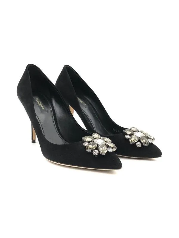 Pantofi cu toc înalt Dolce & Gabbana EU 36 | Negru, Piele întoarsă Suede