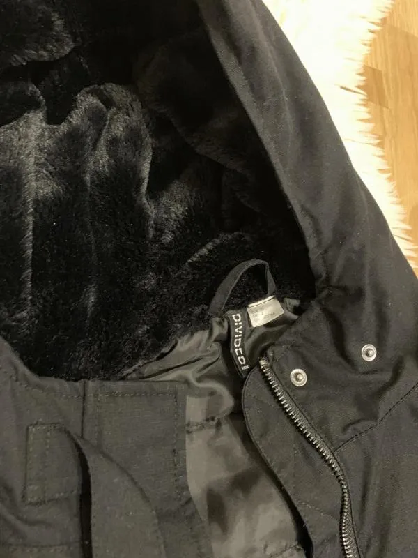 Geacă parka Bershka EU 32 | Negru, Cu glugă - Image 3