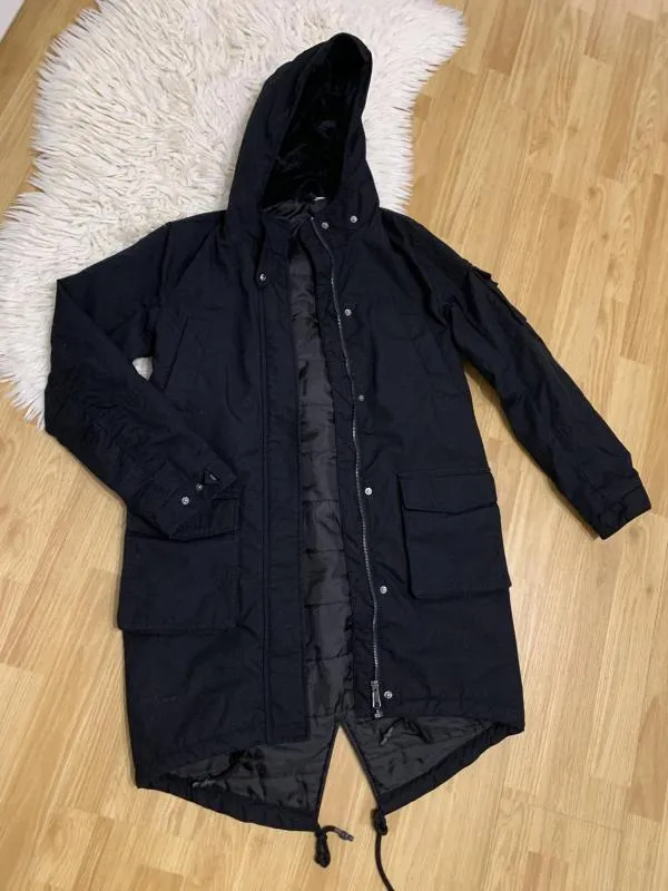 Geacă parka Bershka EU 32 | Negru, Cu glugă - Image 5