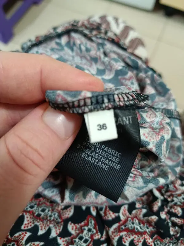 Maletă Isabel Marant S | Multicolor, Normal, Mânecă lungă, Floral & Tropical, Vâscoză - Image 10