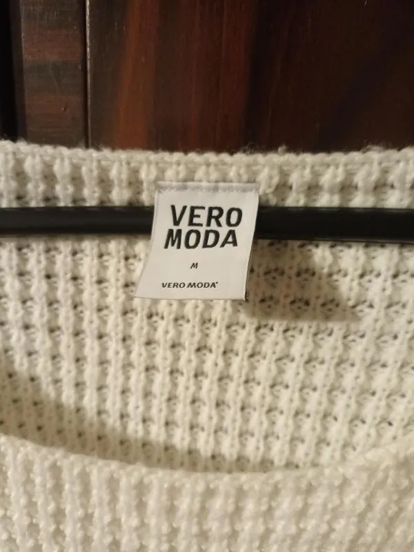 Pulover Vero Moda EU 38 | Alb, Normal, Mânecă lungă, Regular fit, Acrilic - Image 3