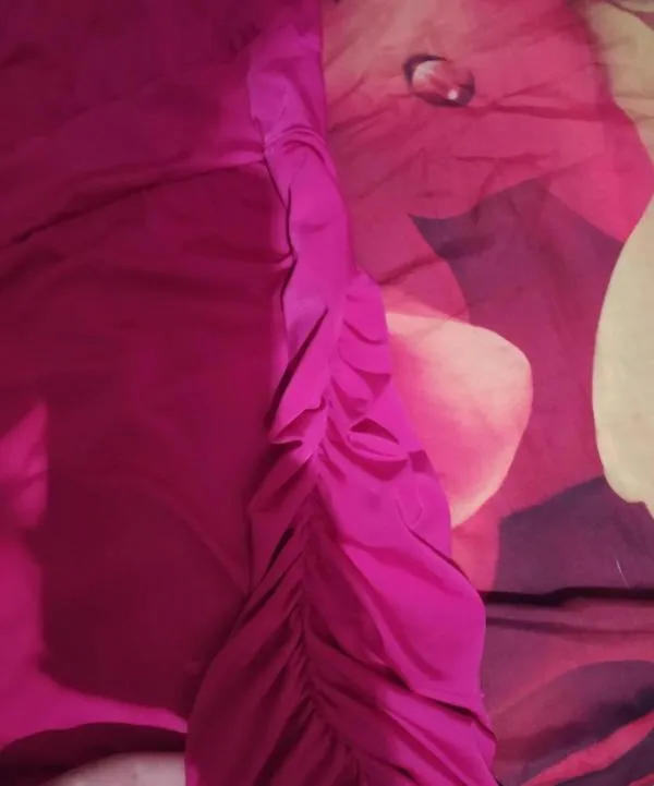 Rochie mulată Shein EU 38 | Fuchsia, Midi, Dantelă, Elastan - Image 4