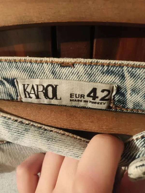 Blugi Karol EU 42 | Bleu, Lungi, Wide Leg fit - Image 3