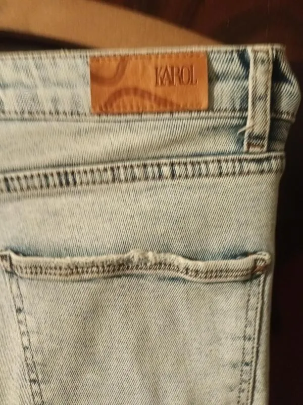 Blugi Karol EU 42 | Bleu, Lungi, Wide Leg fit - Image 5