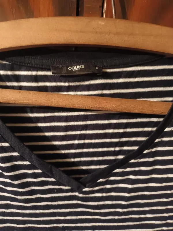 Tricou Colin's S-M | Bleu, Normal, Dungi, Bumbac - Image 4