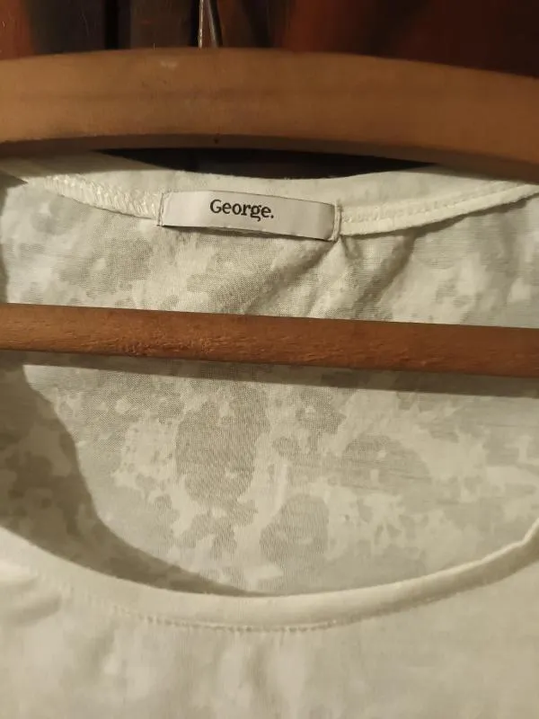 Tricou George M | Alb, Normal, Mânecă scurtă, Bumbac - Image 3