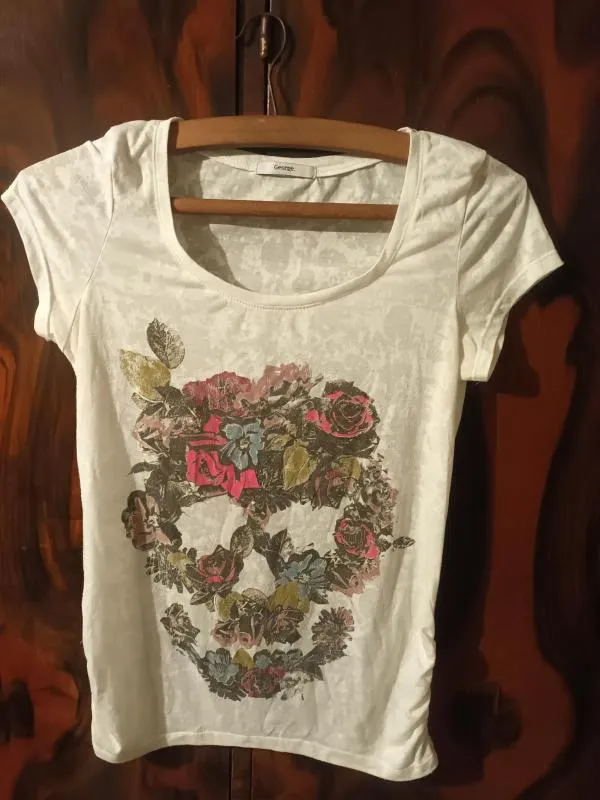 Tricou George M | Alb, Normal, Mânecă scurtă, Bumbac - Image 2