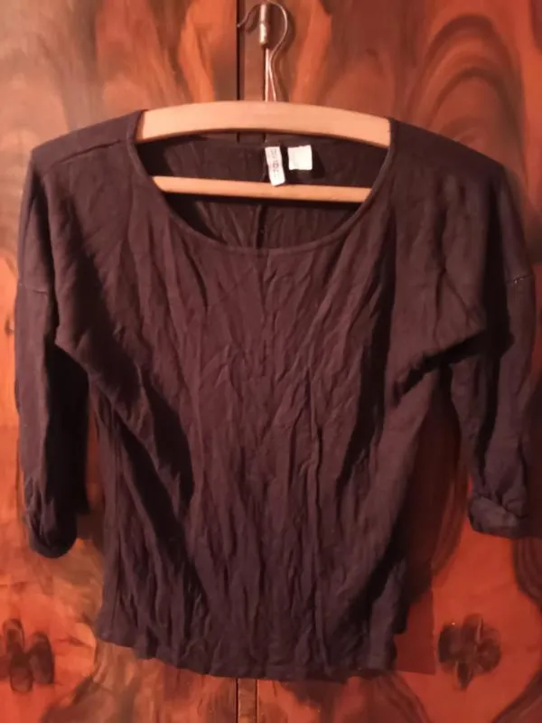 Bluză H&M S-M | Negru, Normal, Mânecă trei sferturi - Image 2