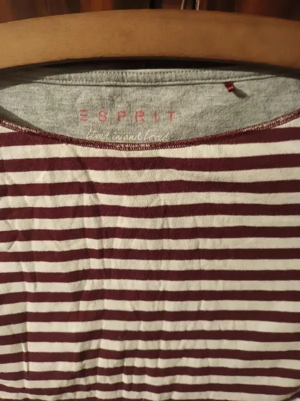 Bluză Esprit S-M | Roșu, Normal, Mânecă lungă, Dungi - Image 4