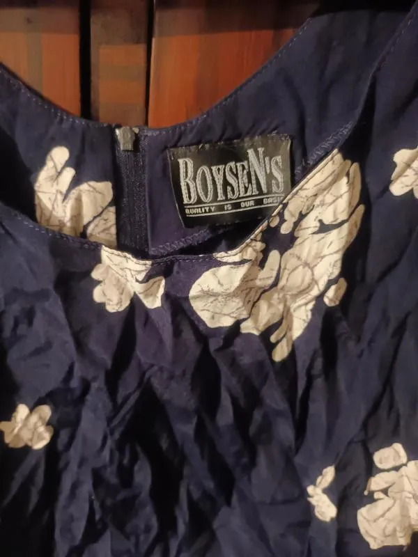 Rochie casual BoySen's S-M | Albastru, Mini, Bretele subțiri, Floral & Tropical - Image 3