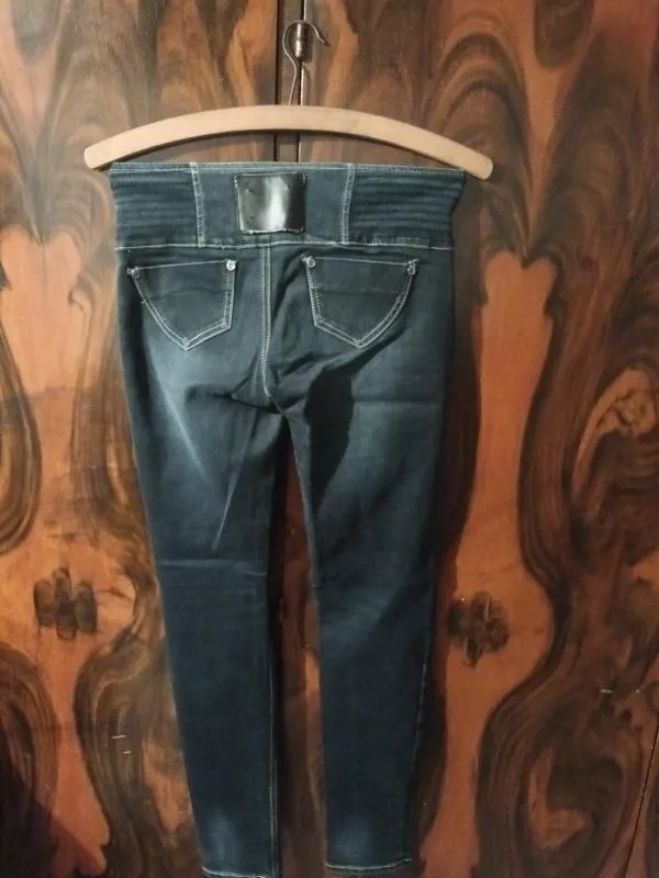 Blugi Crergyj M | Bleumarin, Lungi, Talie înaltă - Image 3