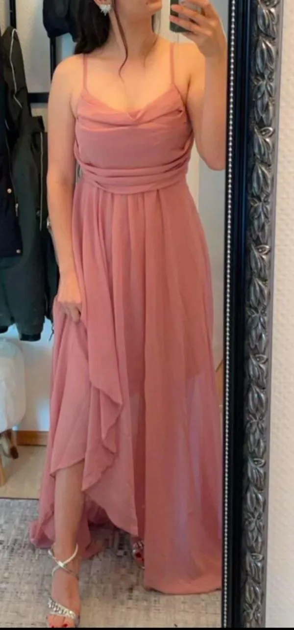 Rochie de seară Shein EU 38 | Roz, Maxi, Bretele subțiri - Image 5