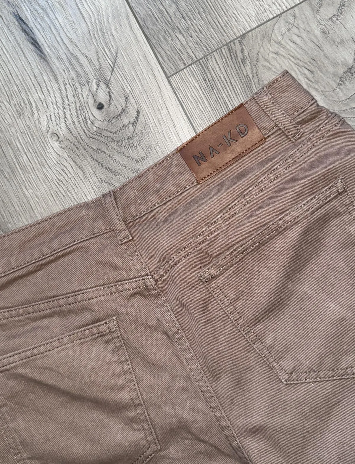 Blugi NA-KD EU 38 | Caramel, Lungi, Wide Leg fit, Denim - Image 6