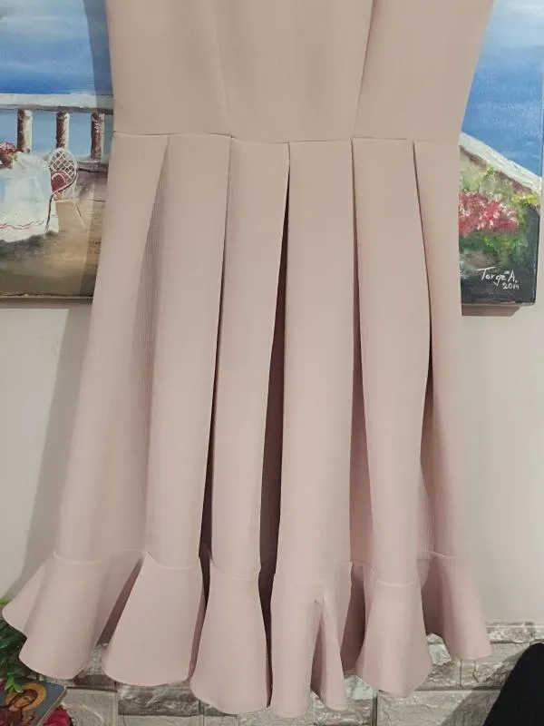 Rochie casual Closet EU 38 | Roz, Midi, Mânecă scurtă, Poliester - Image 9