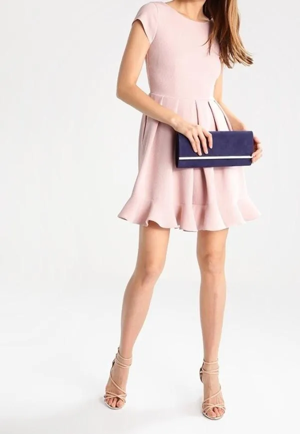 Rochie casual Closet EU 38 | Roz, Midi, Mânecă scurtă, Poliester - Image 4