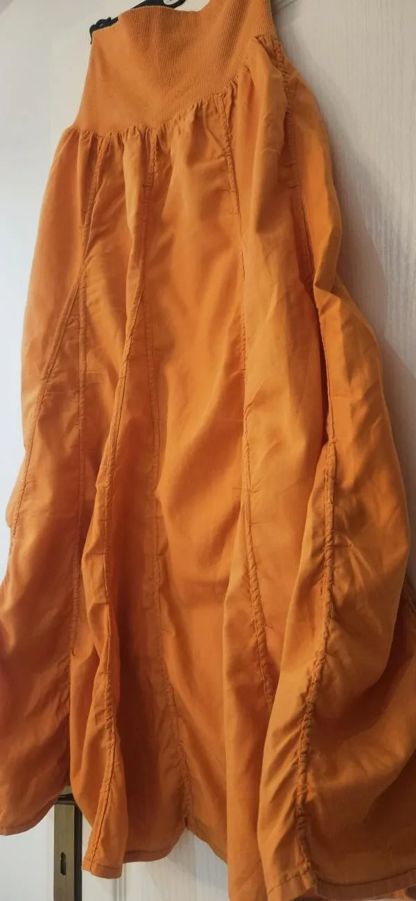 Fustă cloș Fiondrlinxa S-M | Portocaliu, Maxi, Cloș fit - Image 6