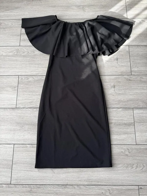 Rochie de ocazie EU 34 | Negru, Midi, Fără mâneci - Image 2