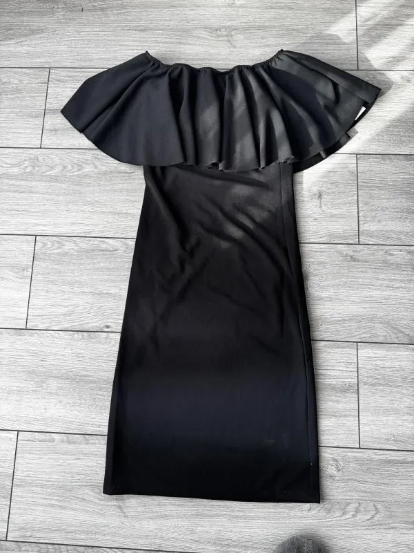 Rochie de ocazie EU 34 | Negru, Midi, Fără mâneci - Image 4