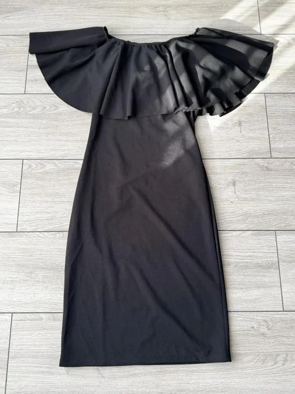 Rochie de ocazie EU 34 | Negru, Midi, Fără mâneci - Image 5