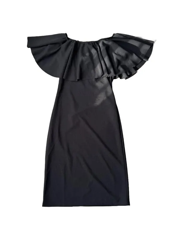 Rochie de ocazie EU 34 | Negru, Midi, Fără mâneci