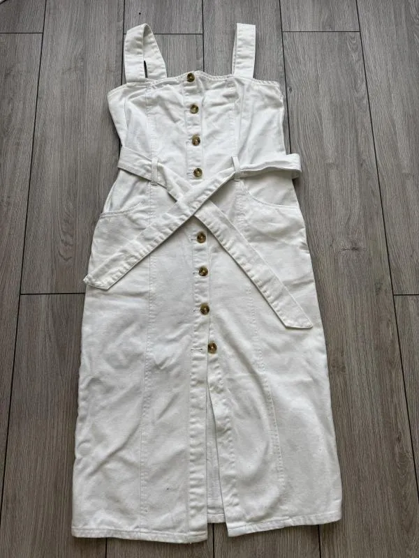 Salopeta Denim Co. EU 34 | Alb, Lungă, Bretele subțiri - Image 2
