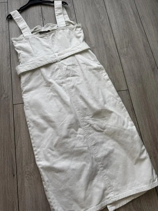 Salopeta Denim Co. EU 34 | Alb, Lungă, Bretele subțiri - Image 3