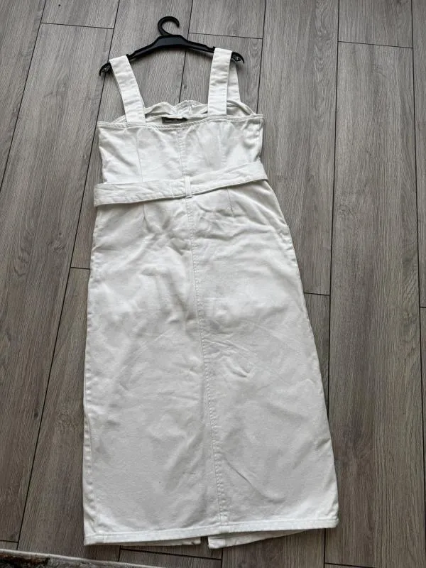 Salopeta Denim Co. EU 34 | Alb, Lungă, Bretele subțiri - Image 5
