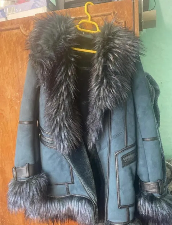Palton îmblănit Marciano Guess EU 40 | Turcoaz, Fără glugă - Image 7
