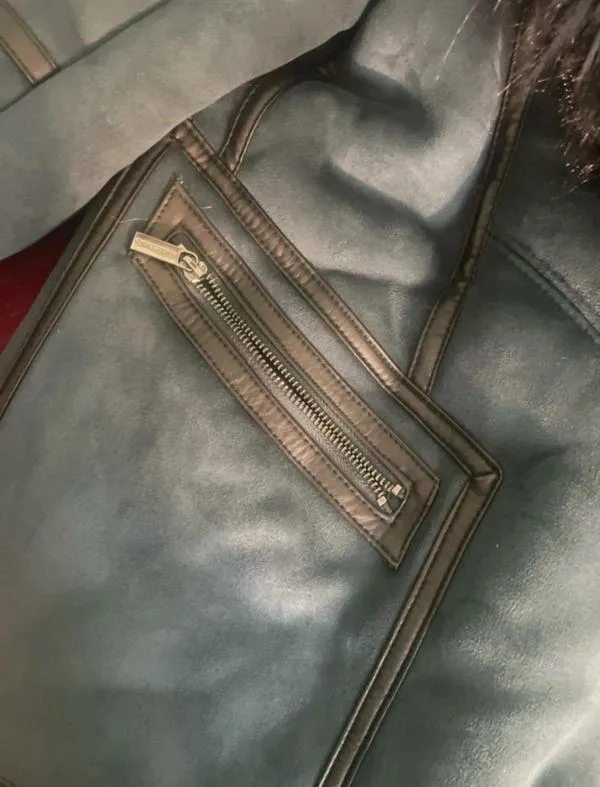 Palton îmblănit Marciano Guess EU 40 | Turcoaz, Fără glugă - Image 10