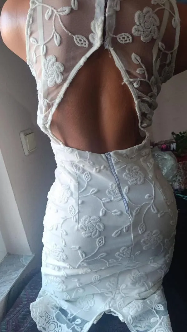 Rochie de ocazie Atmosphere EU 36 | Alb, Mini, Fără mâneci, Dantelă, Poliester - Image 4