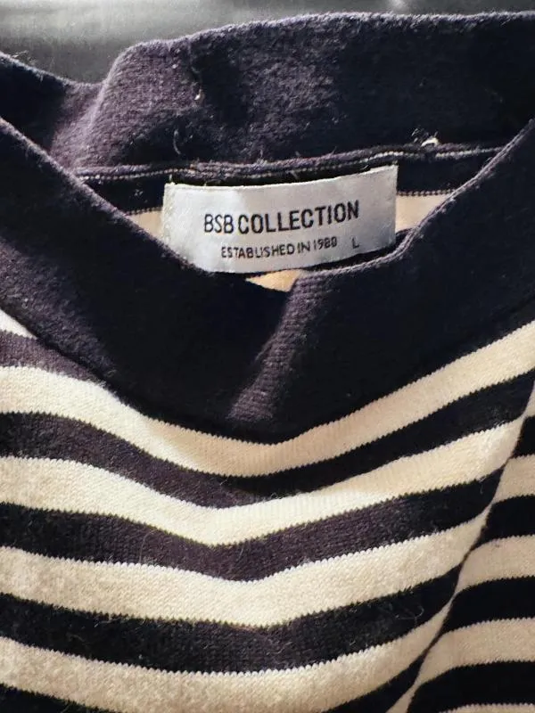 Bluză Bsb Collection L | Bej, Normal, Mânecă lungă, Dungi - Image 3