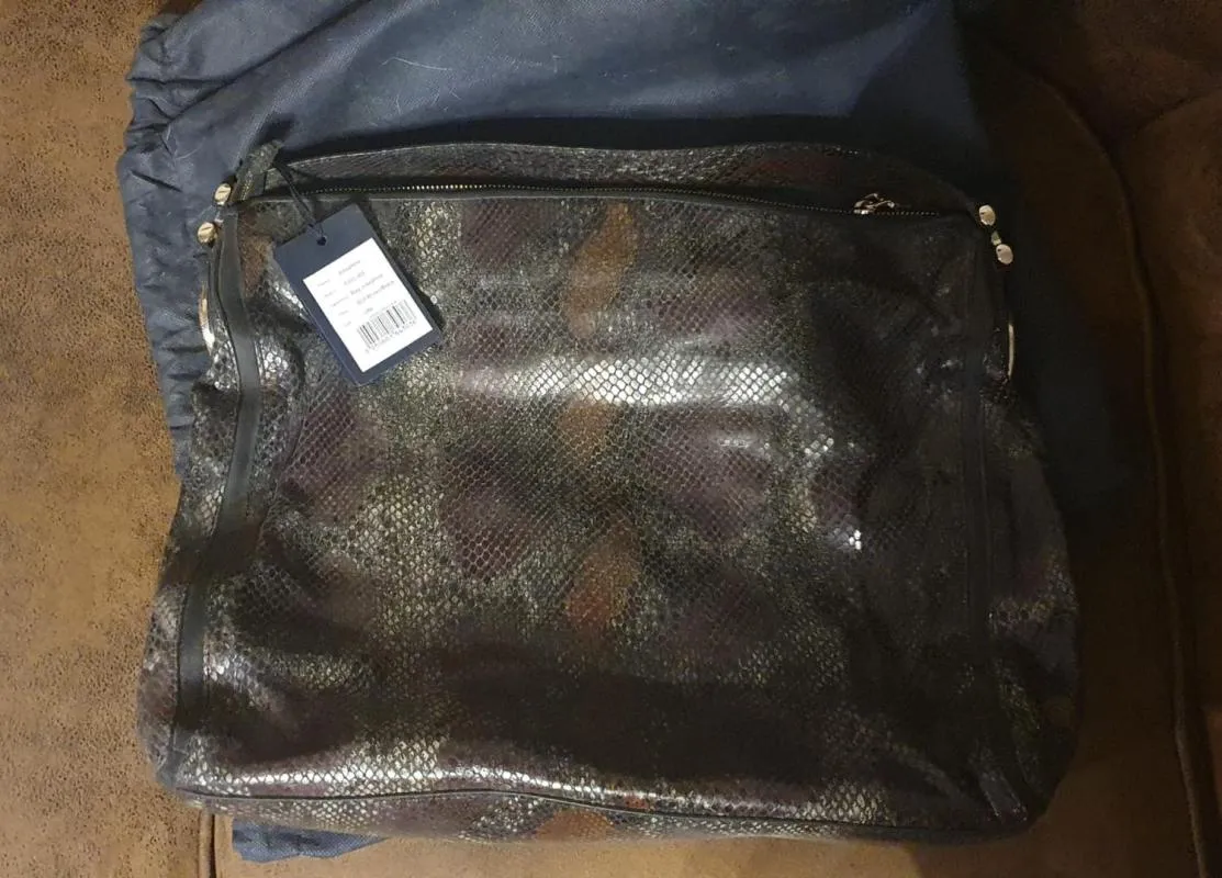 Geantă de umăr Class Roberto Cavalli | Maro, Animal print, Piele naturală - Image 6
