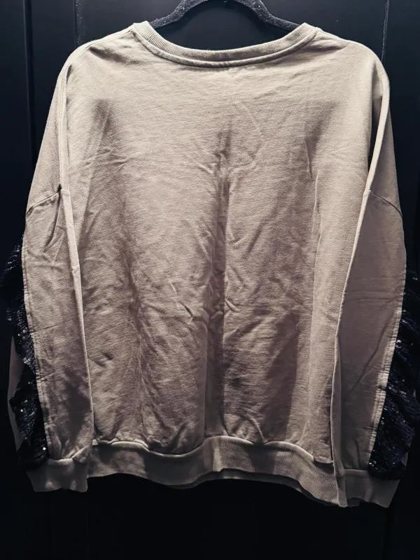 Bluză bonprix EU 44 | Khaki, Normal, Mânecă lungă, Paiete - Image 5