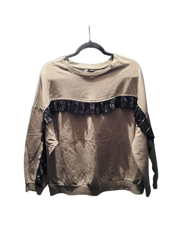 Bluză bonprix EU 44 | Khaki, Normal, Mânecă lungă, Paiete
