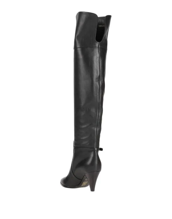 Cizme peste genunchi Dolce & Gabbana EU 36 | Negru, Logo, Piele naturală - Image 4