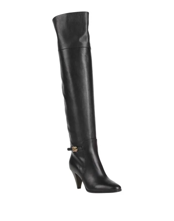 Cizme peste genunchi Dolce & Gabbana EU 36 | Negru, Logo, Piele naturală - Image 2