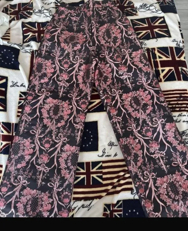 Pantaloni Dolce & Gabbana EU 38 | Negru, Lungi, Talie înaltă, Wide Leg fit, Tall, Floral Tropical, Broderie - Image 5