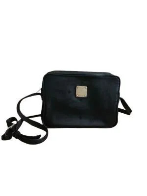 Geantă crossbody MCM | Negru, Piele naturală