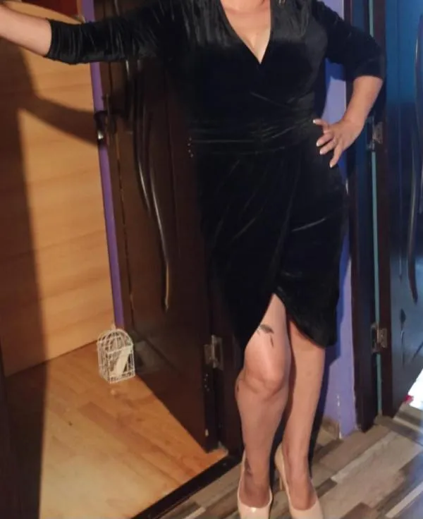 Rochie de ocazie Shein M | Negru, Midi, Mânecă trei sferturi - Image 6