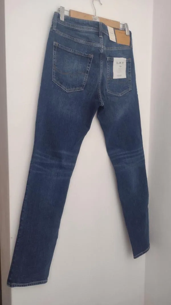 Blugi Jack&Jones S-M | Albastru, Talie medie, Slim fit, Denim - Image 3