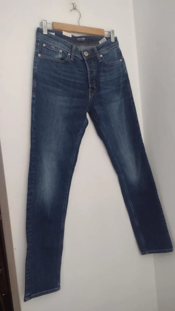 Blugi Jack&Jones S-M | Albastru, Talie medie, Slim fit, Denim - Image 2