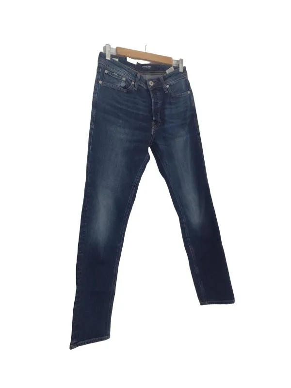 Blugi Jack&Jones S-M | Albastru, Talie medie, Slim fit, Denim