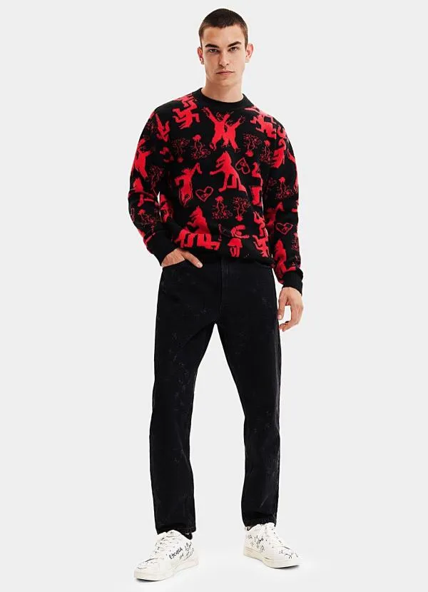 Pulover la baza gâtului Desigual S | Negru - Image 3