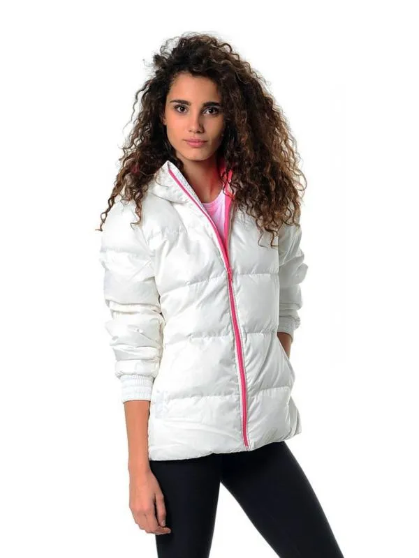 Geacă puffer adidas S | Alb, Cu glugă - Image 2
