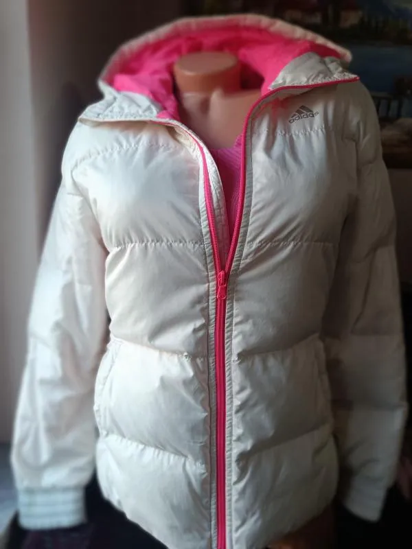 Geacă puffer adidas S | Alb, Cu glugă - Image 8